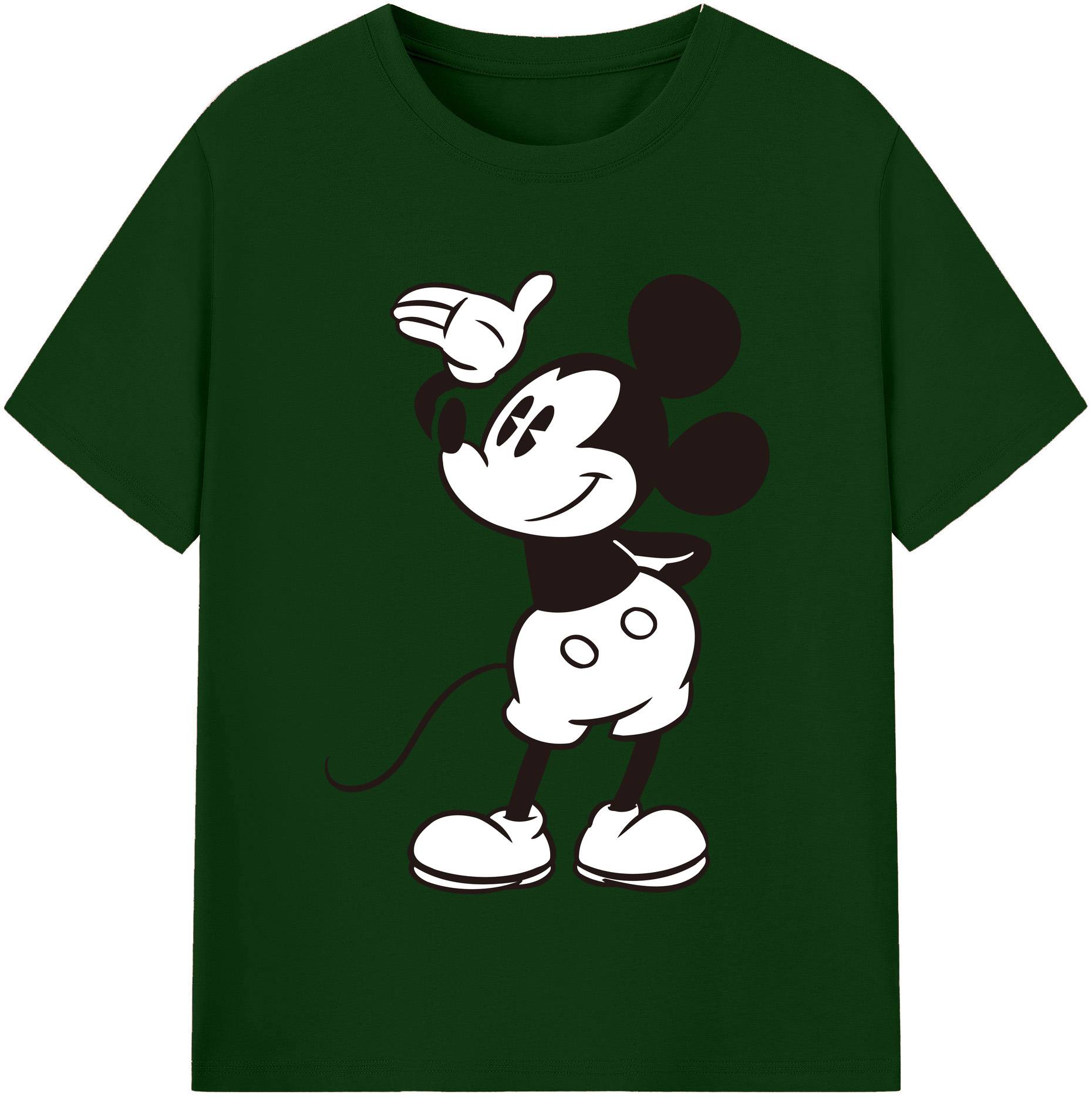 （画像用） ミッキーマウス Mickey Mouse 綿100％半袖Tシャツ（フロントプリント）